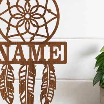 Intra απο ξύλο plywood 3mm-4mm πάχος - Ονειροπαγίδα Όνομα Σήμα  Laser Cut Tem Δίασταση 30x20 cm INTRAFABR-73263917 - Image 1