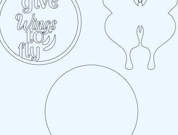 Intra απο ξύλο plywood 3mm-4mm πάχος - Τα όνειρα δίνουν φτερά για να πετάξουν στρογγυλό σημάδι Δίασταση 30x20 cm INTRAFABR-61033053 - Image 3