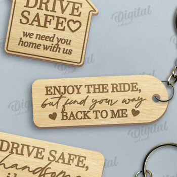 Intra απο ξύλο plywood 3mm-4mm πάχος - Driver Keychains Set Laser Cut Δίασταση 4x4 cm INTRAFABR-121123360 - Image 1