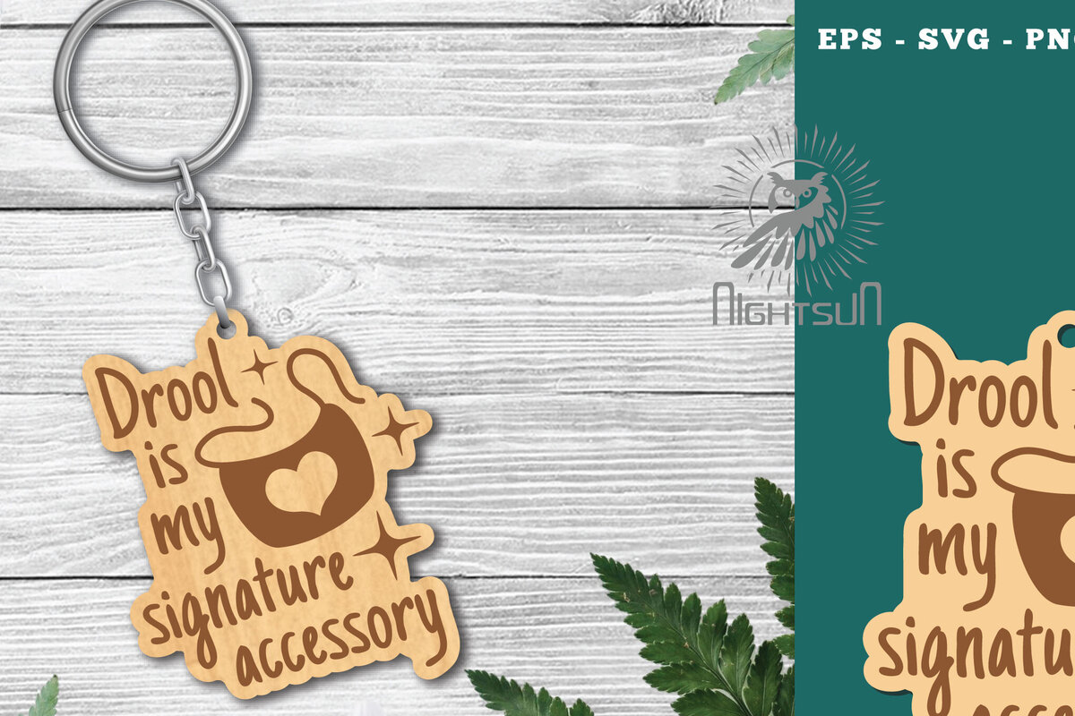 Intra απο ξύλο plywood 3mm-4mm πάχος - Το Drool is My Signature Accessory Laser Δίασταση 30x20 cm INTRAFABR-118402471