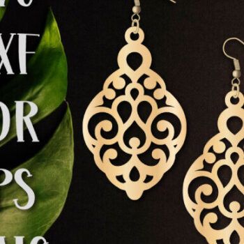 Intra απο ξύλο plywood 3mm-4mm πάχος - Drop Earrings , Earrings Laser Cut. Δίασταση 3x3 cm INTRAFABR-100612479 - Image 1
