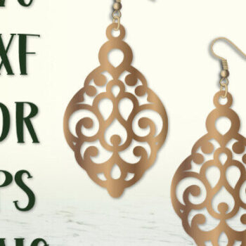 Intra απο ξύλο plywood 3mm-4mm πάχος - Drop Earrings , Earrings Laser Cut. Δίασταση 3x3 cm INTRAFABR-100612479 - Image 4