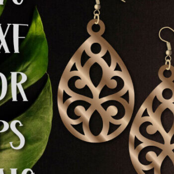 Intra απο ξύλο plywood 3mm-4mm πάχος - Drop Earrings , Earrings Laser Cut. Δίασταση 3x3 cm INTRAFABR-99490803 - Image 1