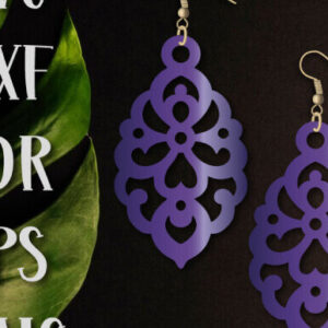 Intra απο ξύλο plywood 3mm-4mm πάχος - Drop Earrings , Σκουλαρίκια με . Δίασταση 3x3 cm INTRAFABR-99491206