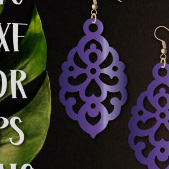 Intra απο ξύλο plywood 3mm-4mm πάχος - Drop Earrings , Σκουλαρίκια με . Δίασταση 3x3 cm INTRAFABR-99491206 - Image 1