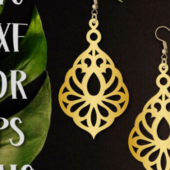 Intra απο ξύλο plywood 3mm-4mm πάχος - Σκουλαρίκια Drop  Laser Cut Δίασταση 3x3 cm INTRAFABR-100543687 - Image 1