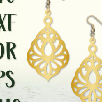 Intra απο ξύλο plywood 3mm-4mm πάχος - Σκουλαρίκια Drop  Laser Cut Δίασταση 3x3 cm INTRAFABR-100543687 - Image 4