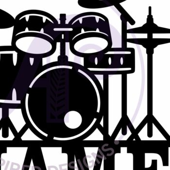 Intra απο ξύλο plywood 3mm-4mm πάχος - Σήμα ονόματος Drum Kit   Laser Cut Δίασταση 30x20 cm INTRAFABR-122284888 - Image 6