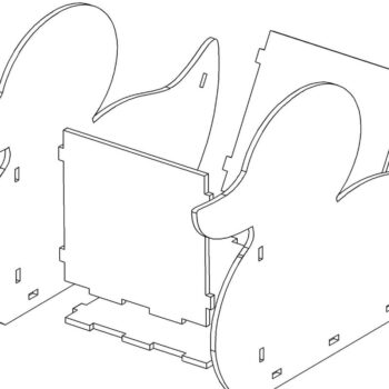 Intra απο ξύλο plywood 3mm-4mm πάχος - Duck Box, Animal Box, Laser Cut File Δίασταση 20x20 cm INTRAFABR-41134727 - Image 4