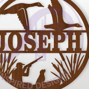 Intra απο ξύλο plywood 3mm-4mm πάχος - Duck Hunting Όνομα Wall Art Sign, Δίασταση 40x50 cm INTRAFABR-116168110 - Image 1