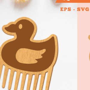 Intra απο ξύλο plywood 3mm-4mm πάχος - Χτένα κοπής με λέιζερ πάπιας  Δίασταση 20x20 cm INTRAFABR-105416252