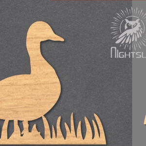 Intra απο ξύλο plywood 3mm-4mm πάχος - Διακόσμηση κοπής με λέιζερ πάπιας Δίασταση 20x20 cm INTRAFABR-117109705