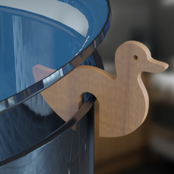 Intra απο ξύλο plywood 3mm-4mm πάχος - Πάπια . Pot Prop Laser Cut Δίασταση 30x20 cm INTRAFABR-79049736 - Image 1