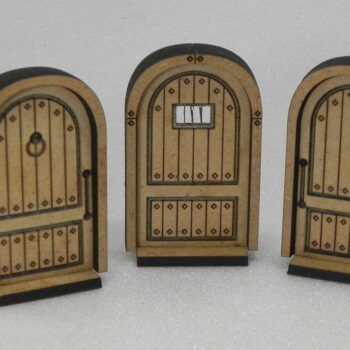 Intra απο ξύλο plywood 3mm-4mm πάχος - Dungeon Doors (Γοτθικού Στρογγυλού Στυλ) Δίασταση 300x200 cm INTRAFABR-25499884 - Image 6