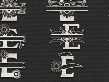 Intra απο ξύλο plywood 3mm-4mm πάχος - E Αλφάβητο μονόγραμμα γράμμα Κοπή χαρτιού Δίασταση 30x20 cm INTRAFABR-55865974 - Image 1