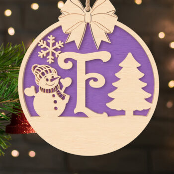 Intra απο ξύλο plywood 3mm-4mm πάχος - E Αρχικό Χριστουγεννιάτικο Στολίδι Δίασταση 6x6 cm INTRAFABR-107429655 - Image 1