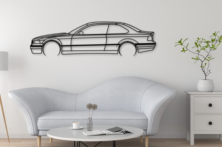 Intra απο ξύλο plywood 3mm-4mm πάχος - E36 Coupe Laser Cut Car Silhouette Δίασταση 20x20 cm INTRAFABR-112045376