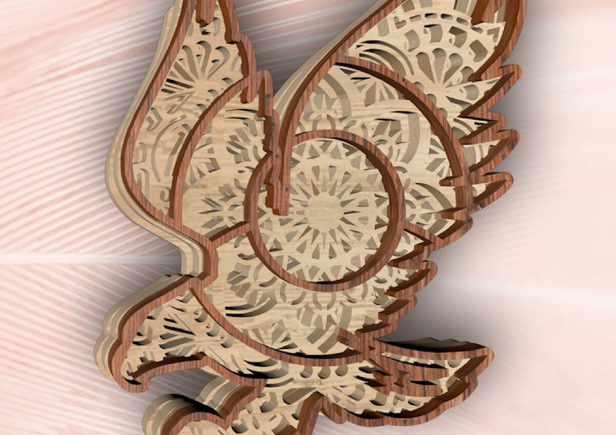 Intra απο ξύλο plywood 3mm-4mm πάχος - Eagle , 4 στρώματα Δίασταση 30x20 cm INTRAFABR-29217256