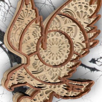 Intra απο ξύλο plywood 3mm-4mm πάχος - Eagle , 4 στρώματα Δίασταση 30x20 cm INTRAFABR-29217256 - Image 2