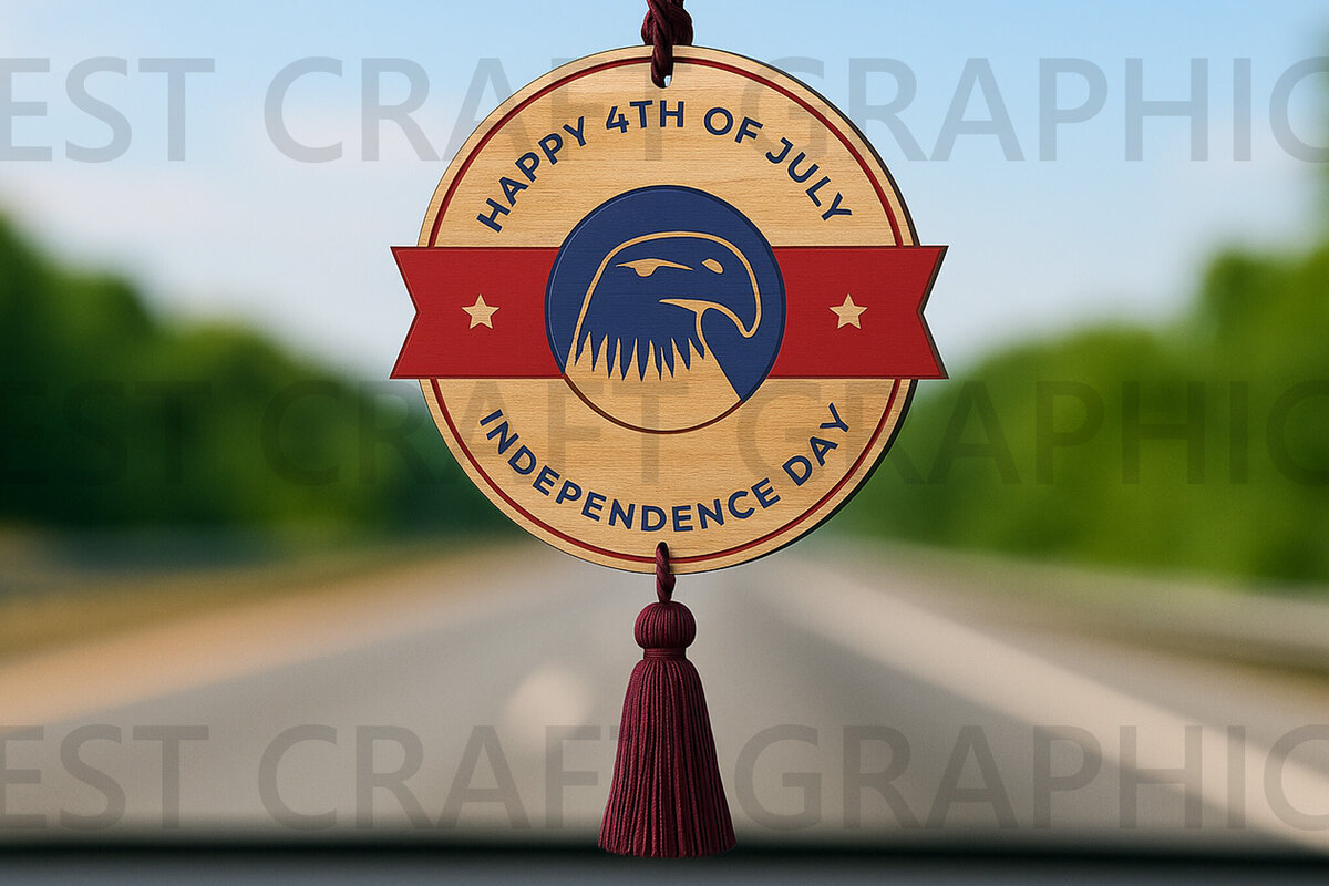 Intra απο ξύλο plywood 3mm-4mm πάχος - Έμβλημα αετού 4ης Ιουλίου Δίασταση 6x6 cm INTRAFABR-123889428