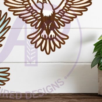 Intra απο ξύλο plywood 3mm-4mm πάχος - Eagle Detailed cut out Wall Art Δίασταση 40x50 cm INTRAFABR-107273022 - Image 1