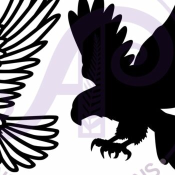 Intra απο ξύλο plywood 3mm-4mm πάχος - Eagle Detailed cut out Wall Art Δίασταση 40x50 cm INTRAFABR-107273022 - Image 4