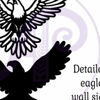 Intra απο ξύλο plywood 3mm-4mm πάχος - Eagle Detailed cut out Wall Art Δίασταση 40x50 cm INTRAFABR-107273022 - Image 5