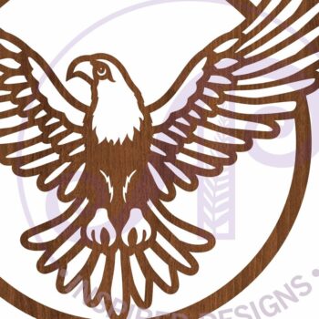 Intra απο ξύλο plywood 3mm-4mm πάχος - Eagle Front σε επιτοίχια πινακίδα Laser cut Δίασταση 30x20 cm INTRAFABR-111507745 - Image 3