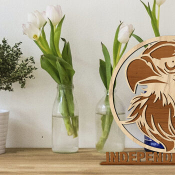 Intra απο ξύλο plywood 3mm-4mm πάχος - Αετός, Ημέρα της Ανεξαρτησίας, 4 Ιουλίου Δίασταση 12x11 cm INTRAFABR-72907523 - Image 3