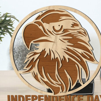 Intra απο ξύλο plywood 3mm-4mm πάχος - Αετός, Ημέρα της Ανεξαρτησίας, 4 Ιουλίου Δίασταση 12x11 cm INTRAFABR-72907523 - Image 4