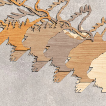 Intra απο ξύλο plywood 3mm-4mm πάχος - Eagle Layered Wooden - Break Jhon Δίασταση 20x20 cm INTRAFABR-93781176 - Image 2