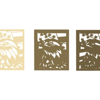 Intra απο ξύλο plywood 3mm-4mm πάχος - Eagle Multilayer / 3D Patriotic Eagle Δίασταση 30x20 cm INTRAFABR-64137052 - Image 2