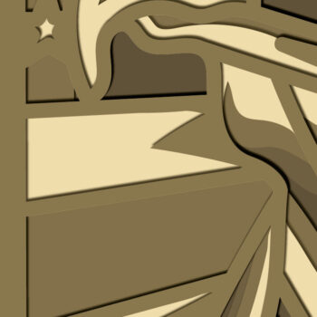 Intra απο ξύλο plywood 3mm-4mm πάχος - Eagle Multilayer / 3D Patriotic Eagle Δίασταση 30x20 cm INTRAFABR-64137052 - Image 4