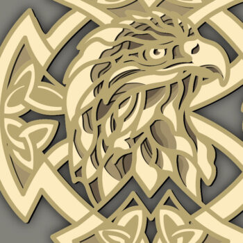 Intra απο ξύλο plywood 3mm-4mm πάχος - Eagle Multilayer /Papercut/Laser Cut/ Δίασταση 30x20 cm INTRAFABR-62870154 - Image 1