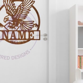 Intra απο ξύλο plywood 3mm-4mm πάχος - Eagle Name Sign Laser Δίασταση 30x20 cm INTRAFABR-103547556 - Image 4