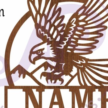 Intra απο ξύλο plywood 3mm-4mm πάχος - Eagle Name Sign Laser Δίασταση 30x20 cm INTRAFABR-103547556 - Image 5