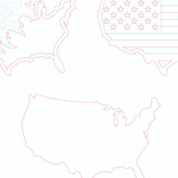 Intra απο ξύλο plywood 3mm-4mm πάχος - Eagle USA Χάρτης American Flag Δίασταση 20x20 cm INTRAFABR-99397497 - Image 3