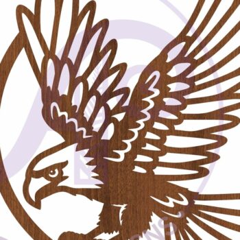 Intra απο ξύλο plywood 3mm-4mm πάχος - Eagle Wall Sign Σχέδιο κοπής με λέιζερ Δίασταση 30x20 cm INTRAFABR-104579643 - Image 3