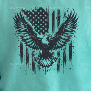 Intra απο ξύλο plywood 3mm-4mm πάχος - Μπλουζάκι αετός με αμερικανική σημαία Δίασταση 40x50 cm INTRAFABR-97940268 - Image 4