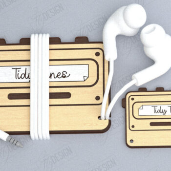 Intra απο ξύλο plywood 3mm-4mm πάχος - Πακέτο κοπής με λέιζερ Organiser Cord Ακουστικών Δίασταση 20x20 cm INTRAFABR-120134364 - Image 5