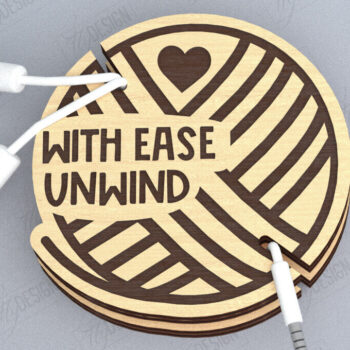 Intra απο ξύλο plywood 3mm-4mm πάχος - Ακουστικό Cord Organizer Cut Laser | CNC Δίασταση 20x20 cm INTRAFABR-119898098 - Image 1