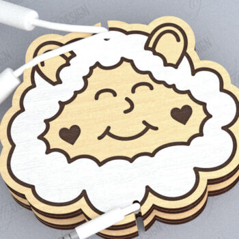 Intra απο ξύλο plywood 3mm-4mm πάχος - Ακουστικό Cord Organizer Cut Laser | CNC Δίασταση 20x20 cm INTRAFABR-119898107 - Image 1