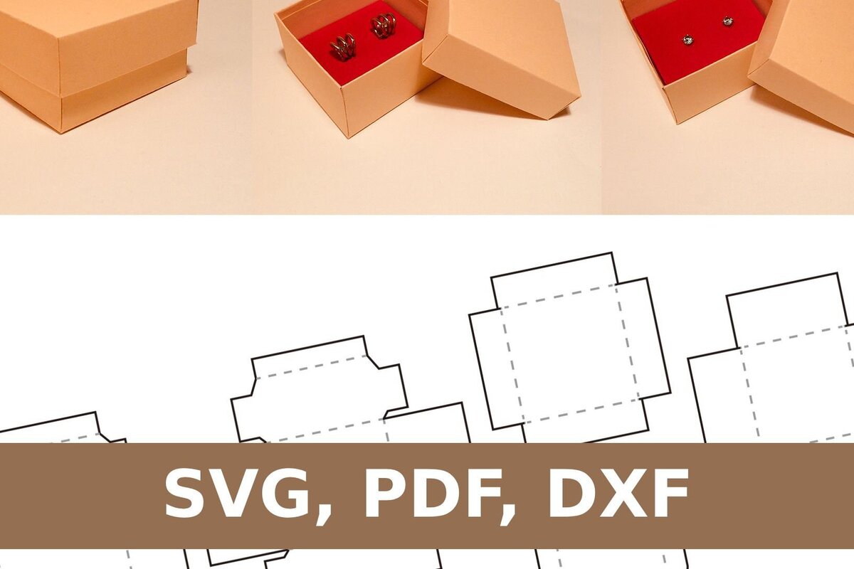 Intra απο ξύλο plywood 3mm-4mm πάχος - Κουτί σκουλαρίκι Δίασταση 3x3 cm INTRAFABR-33757969