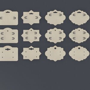 Intra απο ξύλο plywood 3mm-4mm πάχος - Earring Card  / Jewelry Card Holder Δίασταση 3x3 cm INTRAFABR-37105720