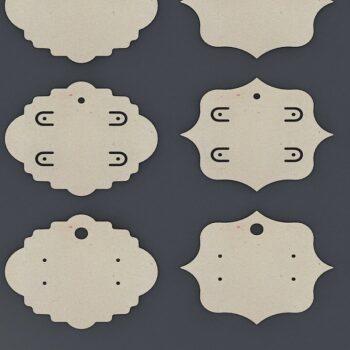 Intra απο ξύλο plywood 3mm-4mm πάχος - Earring Card / Jewelry Card Holder Δίασταση 3x3 cm INTRAFABR-37105720 - Image 3