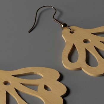 Intra απο ξύλο plywood 3mm-4mm πάχος - Σχέδια Σκουλαρίκια Κοσμήματα Glowforge Cricut Δίασταση 3x3 cm INTRAFABR-44665251 - Image 5