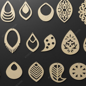 Intra απο ξύλο plywood 3mm-4mm πάχος - Σχέδια σκουλαρικιών: Laser Cut Ready!053 Δίασταση 3x3 cm INTRAFABR-117725950