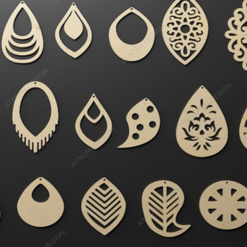 Intra απο ξύλο plywood 3mm-4mm πάχος - Σχέδια σκουλαρικιών: Laser Cut Ready!053 Δίασταση 3x3 cm INTRAFABR-117725950 - Image 1