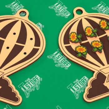 Intra απο ξύλο plywood 3mm-4mm πάχος - Κάρτα προβολής σκουλαρικιών | Stand κοσμημάτων|CNC Δίασταση 3x3 cm INTRAFABR-102902467 - Image 1