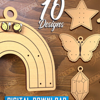 Intra απο ξύλο plywood 3mm-4mm πάχος - Δέσμη κοπής λέιζερ κάρτας οθόνης σκουλαρικιών Δίασταση 3x3 cm INTRAFABR-102525565 - Image 1